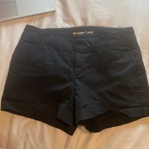 Old navy pixie black midrise shorts, size 0